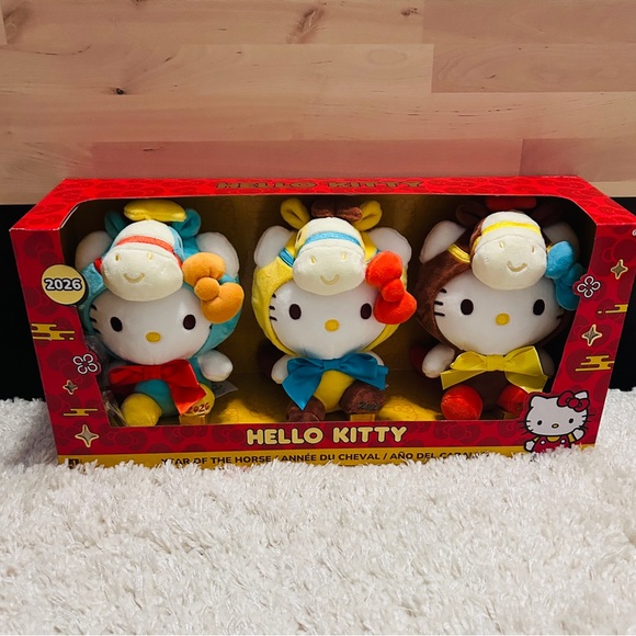 Hello Kitty Other - NEW❣️Limited Edition Hello Kitty 2026 Year of the Horse 8-Inch Plush 3-Pack